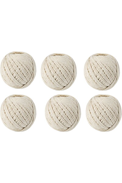 micul fermier Set 6 ata bumbac 100gr alb
