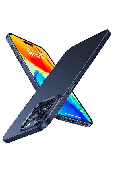 TORRAS Husă pentru iPhone 15 Pro - OriginFit-Mag Series - Albastru Marin