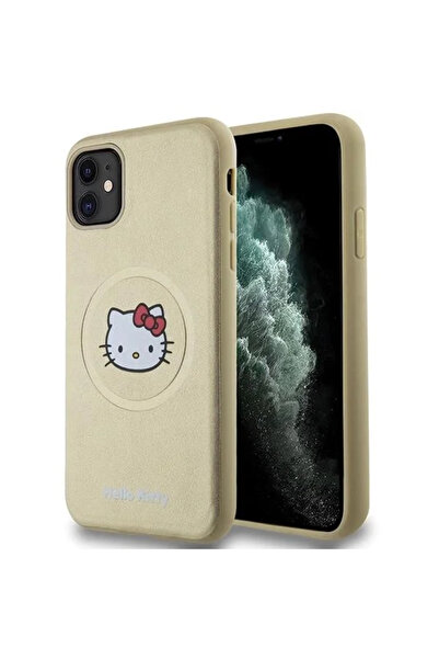 Hello Kitty Husă MagSafe din piele cu cap de pisicuță pentru iPhone 11 / Xr -...