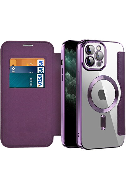 Techsuit Husă tip carte SmartMag, iPhone 11 Pro Max, Mov