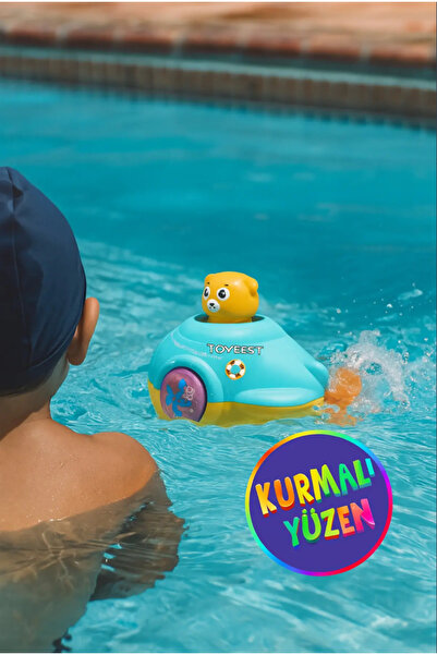TOYFEST Kurmalı Kendiliğinden Banyo Küvet Havuz Deniz de Yüzen AyıcıK Submari...