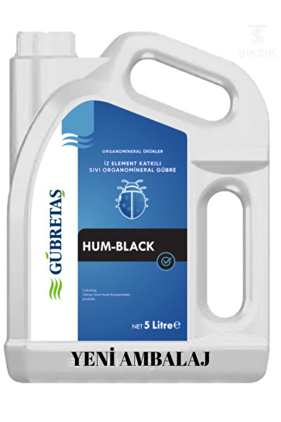 GÜBRETAŞ HUM-BLACK- SIVI/YOĞUN JEL HÜMÜK FÜLVİK ASİT KÖKLENDİRİCİ 5 LT