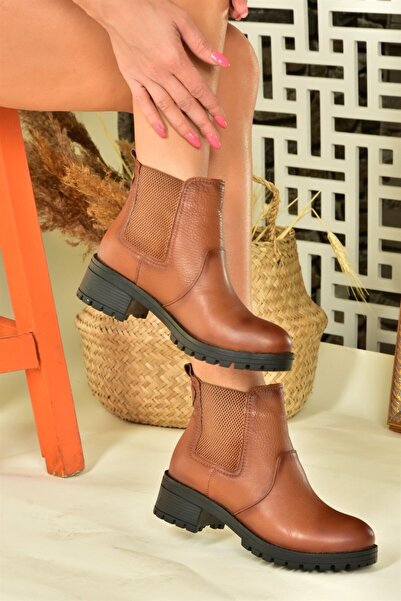 Fox Shoes Tan Genuine Leather Women's Boots N 555053903