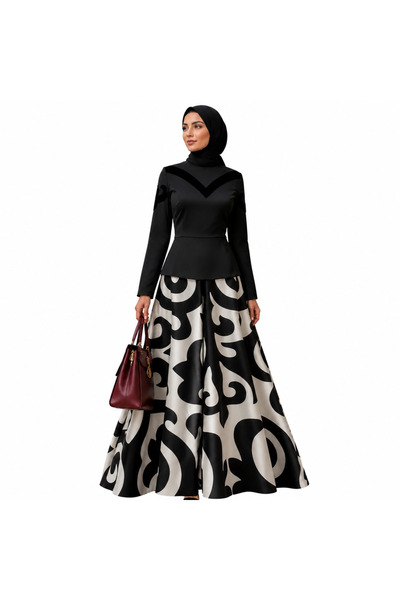 Muslima Wear بلوزة شهرازات السوداء
