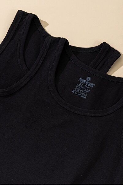 BAYKAR Tricou clasic din Lycra cu guler oval alb pentru băieți, pachet de 2 2...