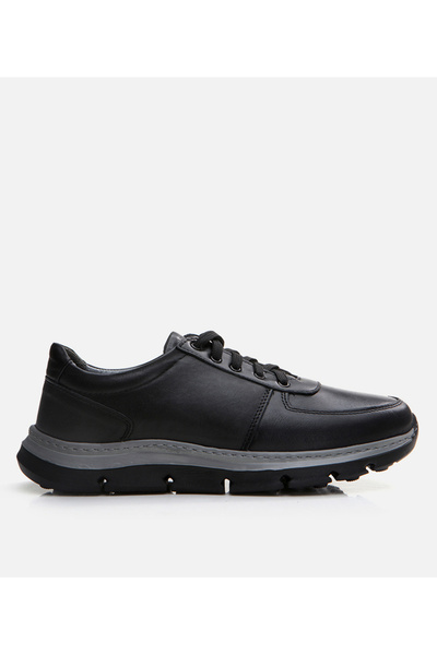 Hotiç Herren-Freizeitschuhe aus schwarzem Leder