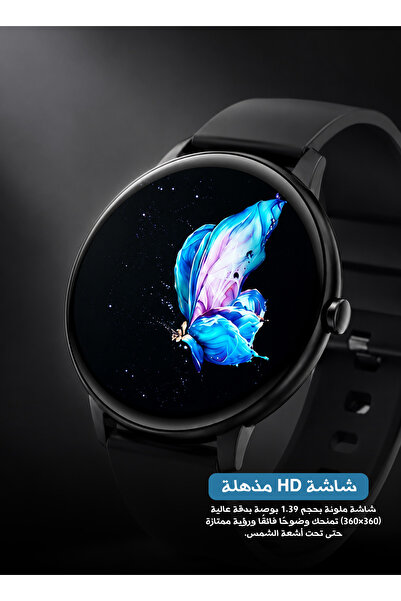 AOLON ⌚   Gtr Mini Smart Watch for Men Women - 1.39" Hd Screen - Bluetooth Ca...