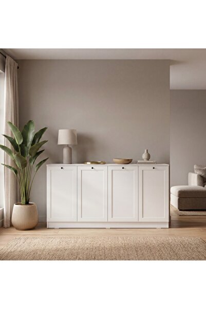 SARMOBİ Terra Konsol 160x80x43 Beyaz - Modern Tasarım