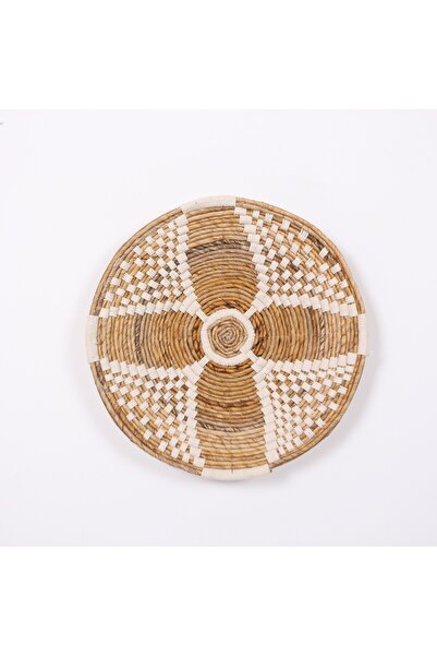 Mylamp PERU 50x11 cm Çap- Doğal Abaka Duvar Tabağı