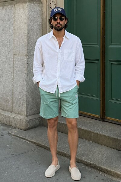 Madmext Ανδρικό σορτς Mint Green Basic 6528