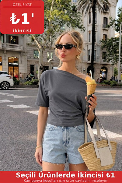 COMBİNE MİCHAİL Tricou de damă cu umerii goi, basic, afumat