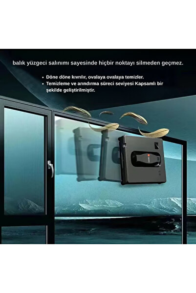 Youban SZ4-21 PureView Cam Silme Robotu Kumandalı Çift Yönlü Su Püskürtme