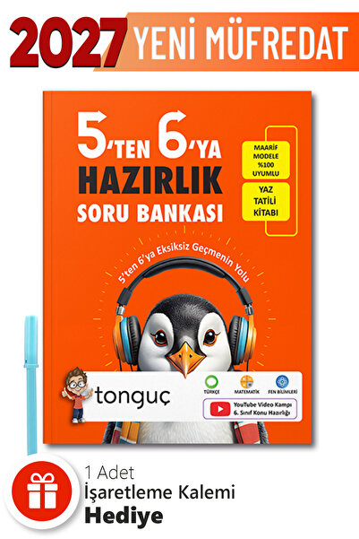 Tonguç Yayınları 5'ten 6'ya Hazırlık Kitabı + Hediyeli