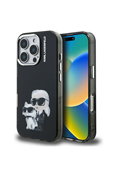 Karl Lagerfeld Husa pentru iPhone 16 Pro Max - IML Aquarelle Karl & Choupette...