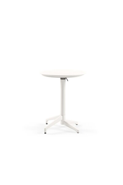 Tilia Moon Polipropilen Katlanır Masa Ø60 cm Beyaz - Bahçe, Balkon, Kafe, Res...