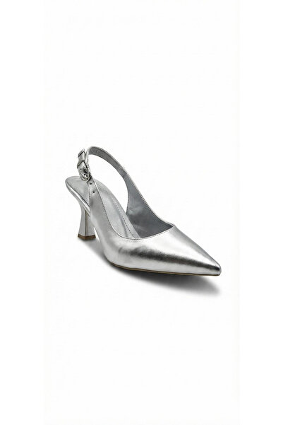 Ustalar Ayakkabı Çanta Silver women's high heeled shoe 036.1410