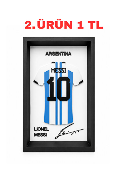 Reborn 3D 2024 Dünya Kupası Arjantin Lionel Messi 3D Forma Tasarımlı Dekorati...