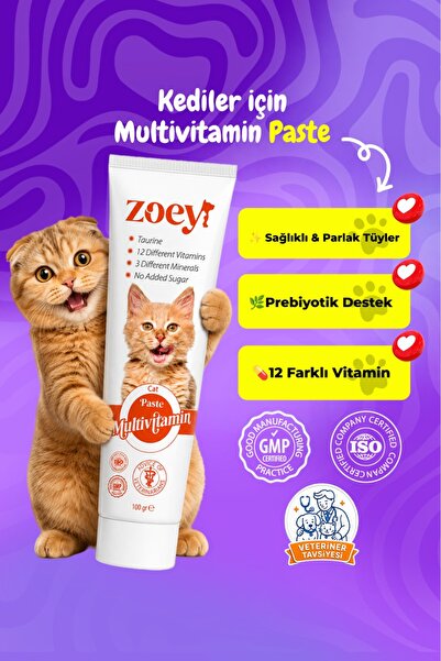 ZOEY PET PRODUCTS Multivitamin Paste Kediler Için Malt 100 gr