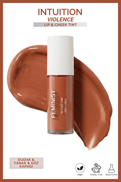 Feminist Cosmetics Lip & Cheek Dudak Ve Yanak Renklendirici Likit Allık Nemle...