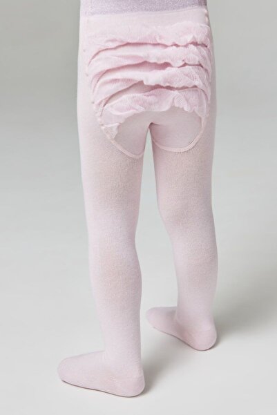 Conte Elegant Șosete subțiri din bumbac cu volane și lurex, Conte Kids Tip-To...