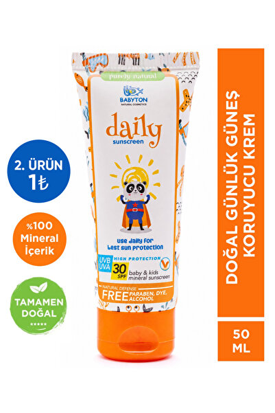 BABYTON Doğal Günlük Güneş Koruyucu Krem 50 ml