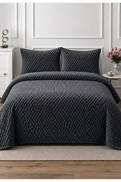 LALHOME Set cuvertură de pat dublă Petek Wellsoft 230x250cm - Textură moale d...