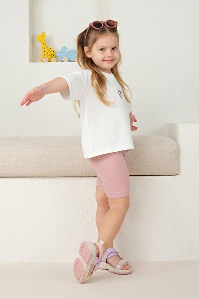 Mioma Kids Ribbed Short Leggings Pink