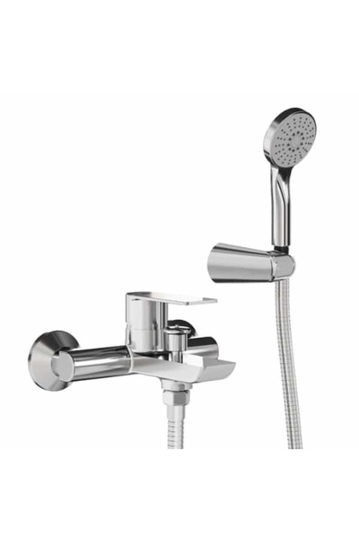 BOET INOA Baterie de cadă cromată cu set de duș inclus