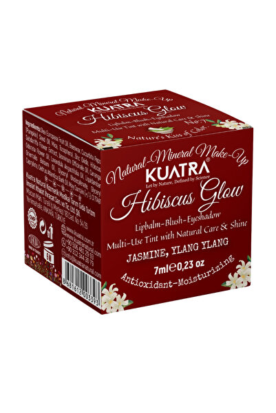 KUATRA Hibiscus Glow Besleyici, Nemlendirici Allık Ruj Göz Farı Doğal İçerik