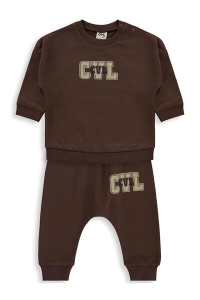 Civil Baby CVL Baskılı 6-18 Ay Takım