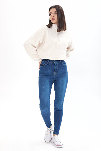 TOFİSA 23659-BLUE Skinny Lycra Jeans