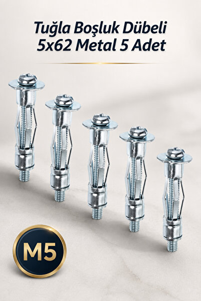 NZB Boşluk Dübel Çelik Alçıpan FRT Tuğla Duvar Bims Paraşüt Dübeli 5x52 Metal...