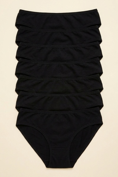 Moda Style MS Kadın Bikini Külot Pamuklu 7'li Paket Rahat Nefes Alan İç Çamaşırı