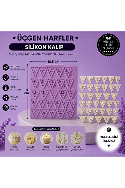 Silikon Kalıp Üçgen Harfler