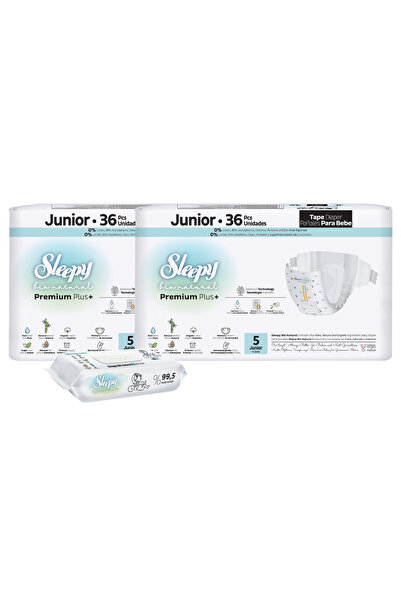 Sleepy 2x Scutece BIO PREMIUM 5 Junior 36 bucăți