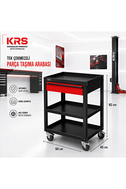 KARAASLAN Tek Çekmeceli Parça Taşıma Arabası