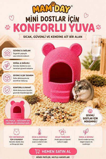 Mam Day Hamster Yuvası Hamster Evi Kemirgen Evi Yuva