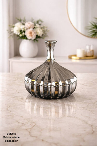 Rose Series Glass Titanium Plated Candy Bowl & Desktop Accessory Multipurpose Object & Modern Stylish Presentation