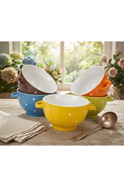 ALTCEVA Set 5 boluri cu toarte din ceramica