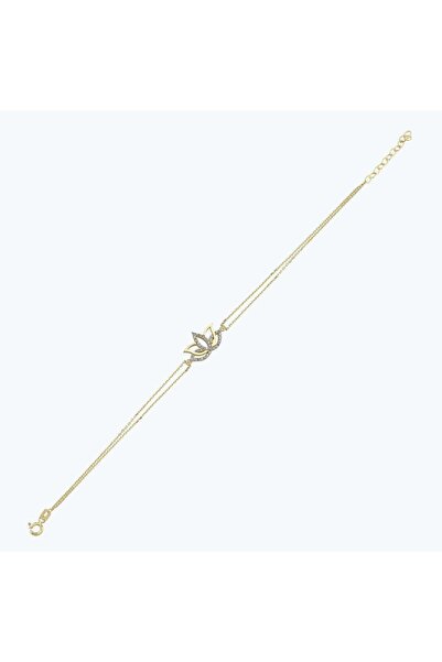 Altınbaş Altın Lotus Çiçeği Bileklik