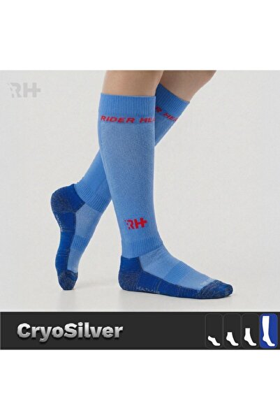 Generic Brand Cryo Silver + Towel Sole Long Silver Thread Socks — Blue/White ...