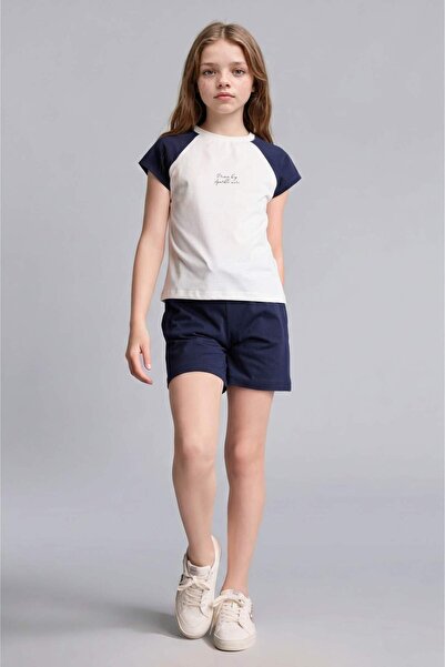 DeFacto Ribana 2-Piece Navy Blue Set for Girls I0044A826Hs