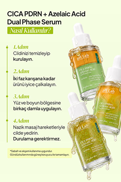 Ph Lab PhLab Akneye Eğilimli Ciltler için CİCA + AZELAIC ACID Çift Fazlı Dengeleyici Serum