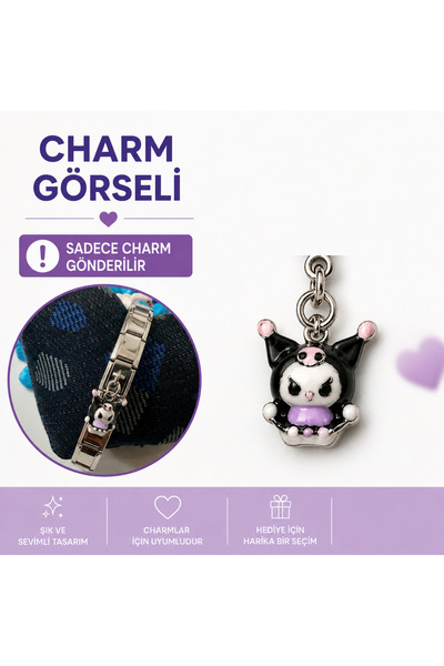 Luxmon Kuromi Italyan Bileklik Charmı Sadece Char Gönderilir