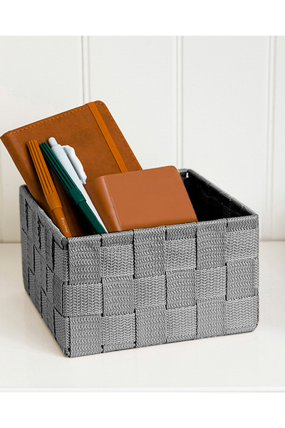English Home Shine Sepet 17x17x10,5 Cm Gri