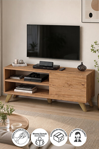 Bofigo TV Sehpası Kapaklı Tv Sehpası Raflı TV Ünitesi Televizyon Sehpası 100 ...