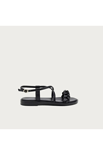 Frau Kadın / Kız Sandalet 85P9 MOFY Leather Nero