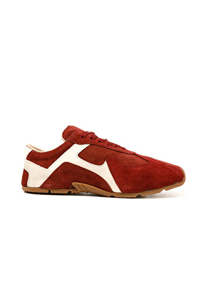 John May Kadın / Kız Sneaker RC-25Y-187-MIU1005 Bordo Süet-Bej Cilt