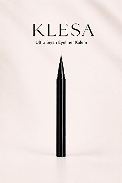 KLESA Yoğun Siyah Pigmentli Keçe Uç Kalem Eyeliner Akma Yapmayan Keskin Çizgi