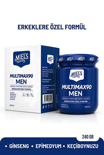 Miels Multimax90 Men Erkeklere Özel Ballı Bitkisel Macun 240 g | Ginseng, Keç...